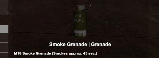 A PUBG smoke grenade — the tool that lets you cross open ground, reset a losing fight, or revive without feeding a third party.
