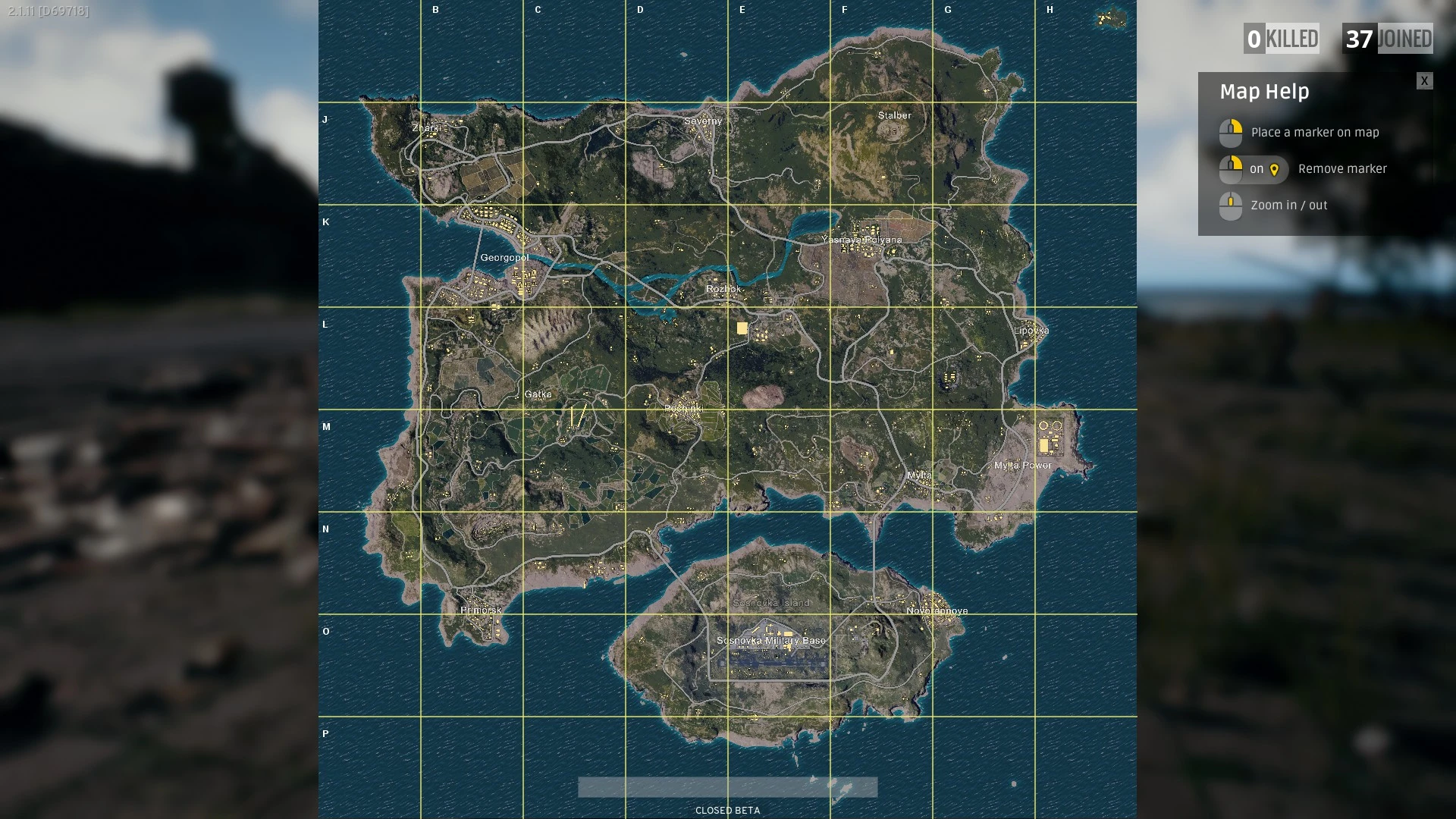 Erangel, PUBG's original 8x8km map and the best place for new players to learn the flow of a match.