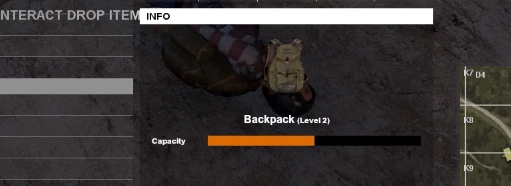 A Level 2 backpack — bigger carry capacity is the difference between leaving loot behind and carrying a full kit.