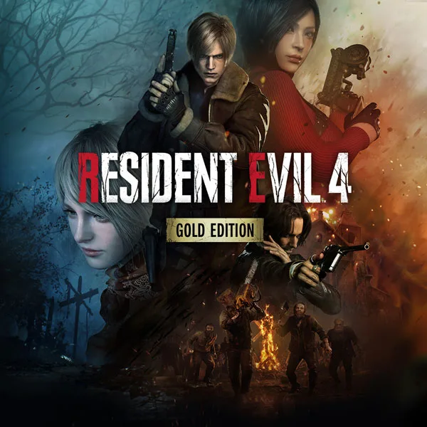 Official Nintendo Switch 2 storefront art for Resident Evil 4 Gold Edition.