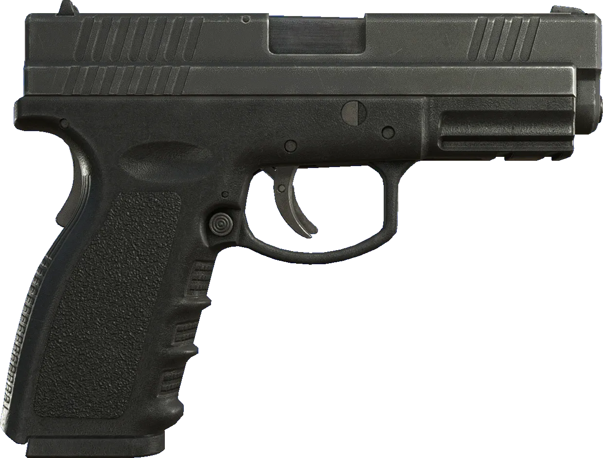 The Blacktail handgun from the Resident Evil 4 remake, a compact 2x2 pistol with balanced stats.