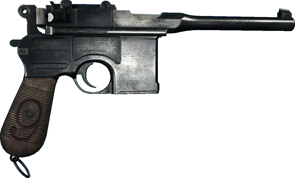 The Red9 handgun from the Resident Evil 4 remake, the highest-power pistol in the game.