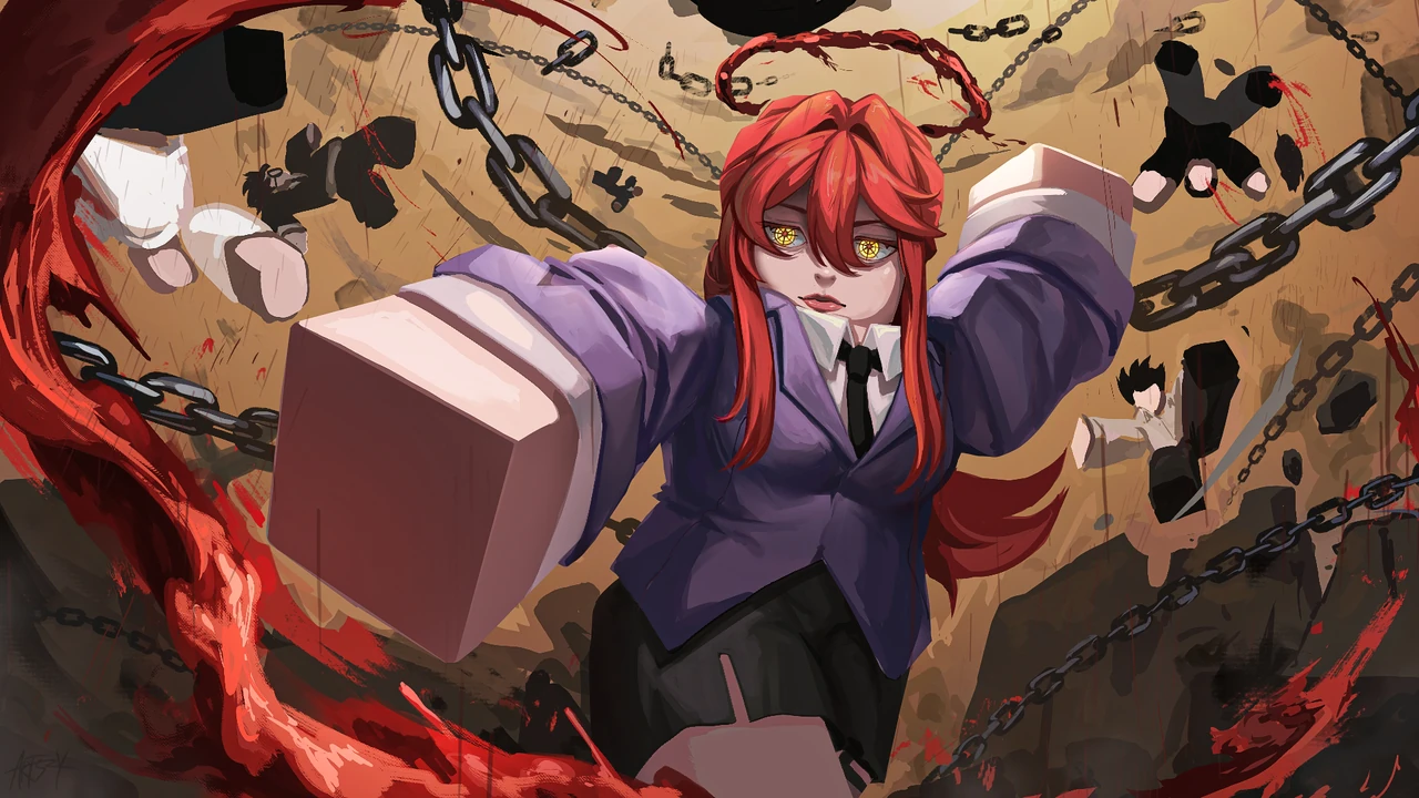 Promotional art for Anime Vanguards on Roblox, the anime-inspired tower defense game where you summon units from across multiple anime franchises.