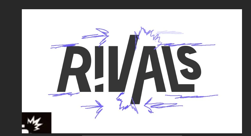 Promotional logo art for RIVALS on Roblox, the platform's most-played first-person shooter, a fast Valorant-style 5v5 and 1v1 competitive FPS.