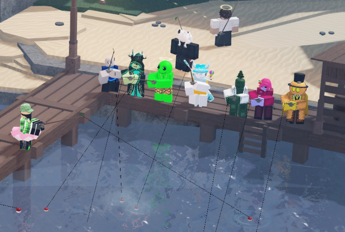 The Fisch fishing scene on Roblox, the breakout fishing game with a developer-built AFK Mine and auto-fishing.