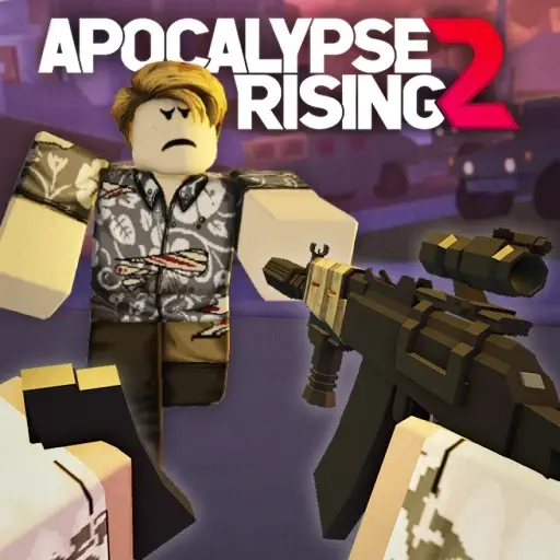 The Apocalypse Rising 2 thumbnail on Roblox, the open-world DayZ-style looter-survival where the undead make every supply run dangerous.