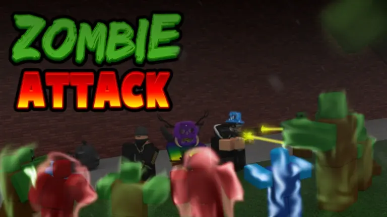 The Zombie Attack thumbnail on Roblox, the approachable wave-based zombie shooter built around grinding for better weapons.