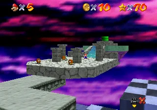 Bowser in the Sky — the timer stops the instant you grab the final Grand Star here.
