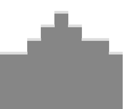 A flat, level nine-column stack with a single empty well column — the shape an efficient sprint board holds almost the whole run.