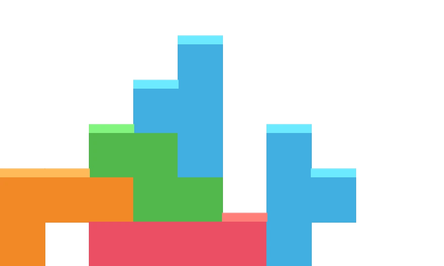 An uneven stack with steep single-column towers and deep narrow gaps, the terrain that forces holes.