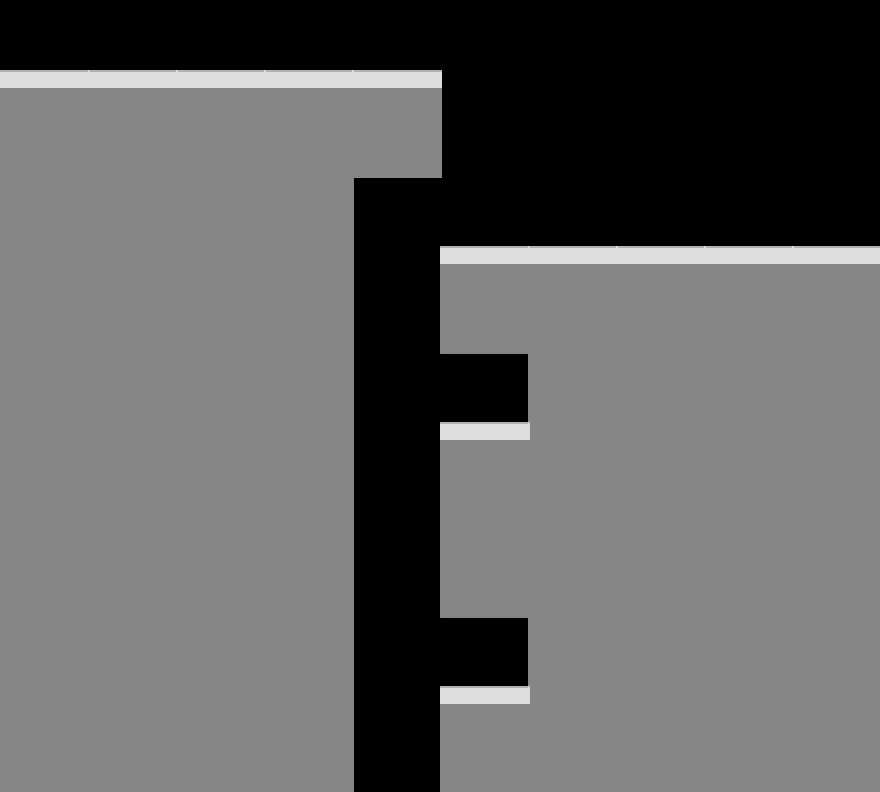 A TST tower: a narrow vertical channel with a notch, built so a T can kick down three rows into it.