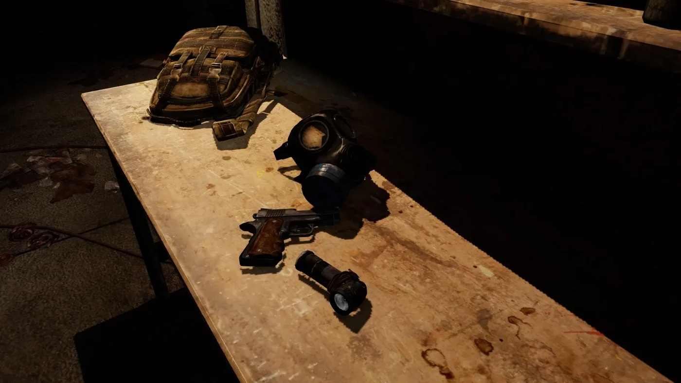 A workbench in The Last of Us, where parts and tool upgrades are spent to improve Joel's firearms.
