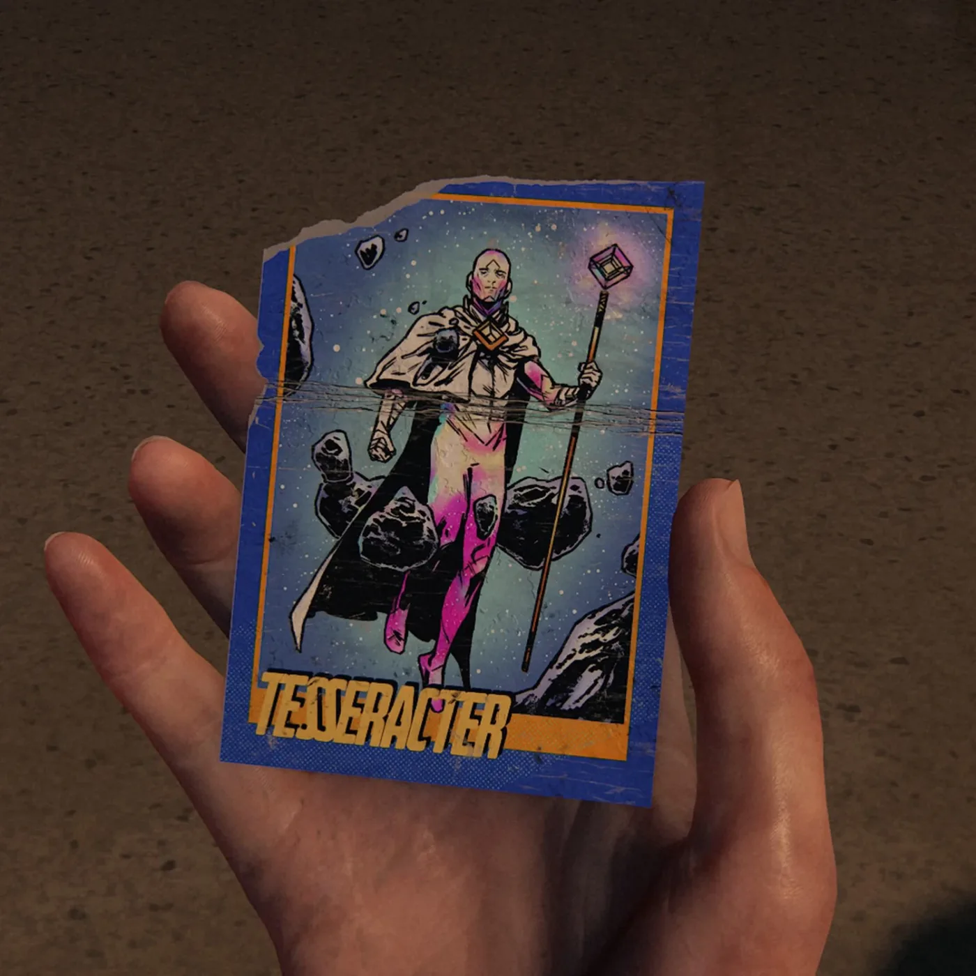 The front face of the Tesseracter trading card from The Last of Us Part II.