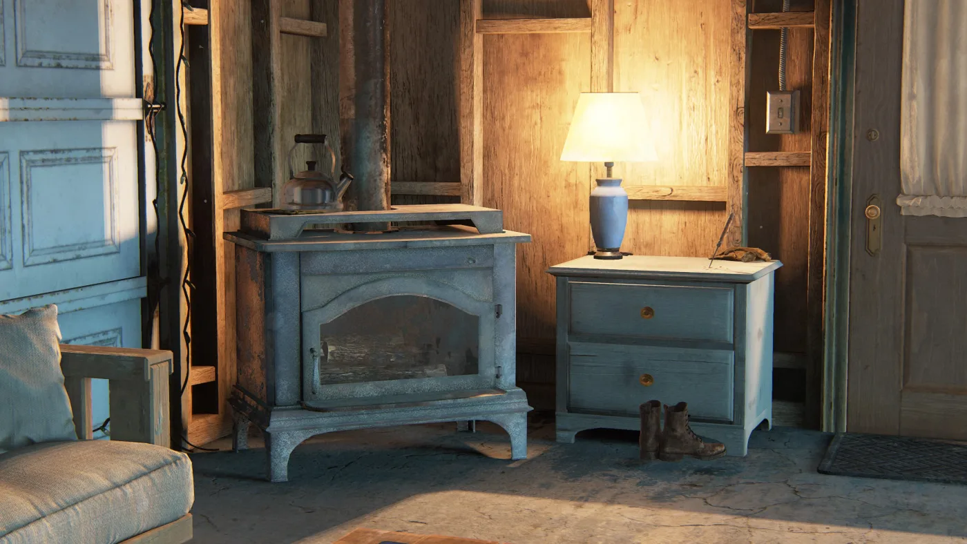 Ellie's house in Jackson, Wyoming, one of the four backdrops available in Guitar Free Play mode.