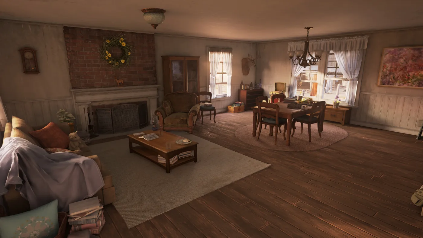 Ellie and Dina's farmhouse living room, the fourth Guitar Free Play backdrop and the setting of the game's final act.