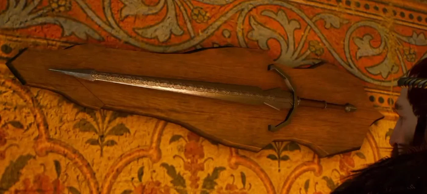 The Winter's Blade steel sword displayed in the inventory screen in The Witcher 3.