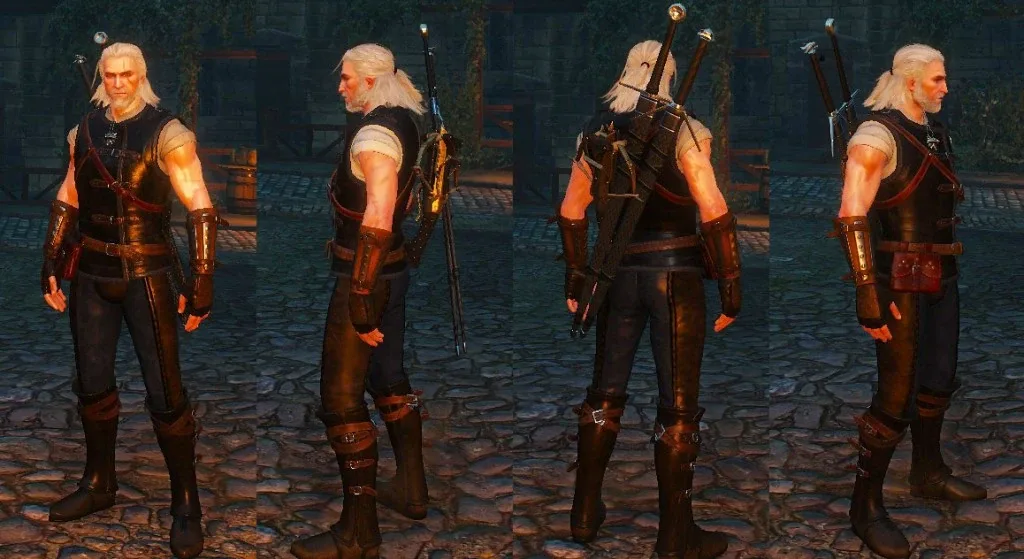 The full Feline armor set from the Cat School Gear in The Witcher 3.