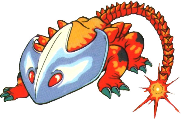 Official artwork of the Helmasaur King, the masked guardian of the Palace of Darkness.