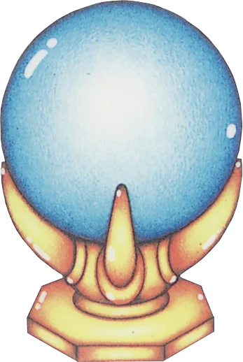 Official A Link to the Past artwork of a Crystal Switch: a blue glass orb mounted on a golden pedestal.