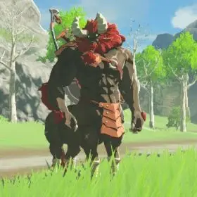 A Lynel, the toughest overworld enemy in Breath of the Wild and the only source of Lynel-tier weapons.