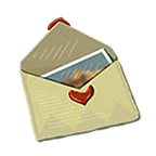 The Classified Envelope key item icon from Breath of the Wild, the reward Symin gives for completing the Hyrule Compendium.