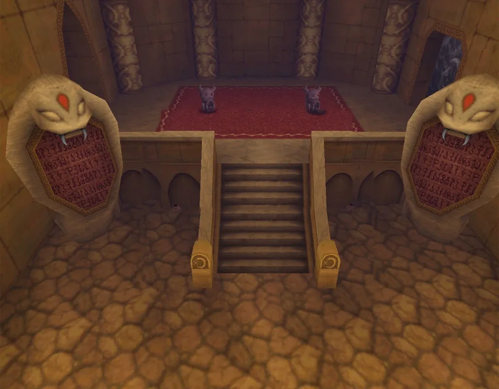 The Spirit Temple carved into the Goddess of the Sand at the Desert Colossus in Ocarina of Time.