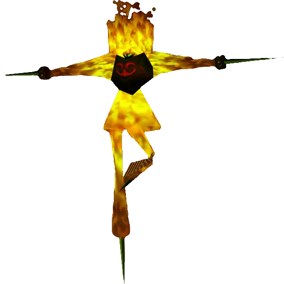 The Flare Dancer model from Ocarina of Time, the flaming mini-boss guarding the Fire Temple's Megaton Hammer.