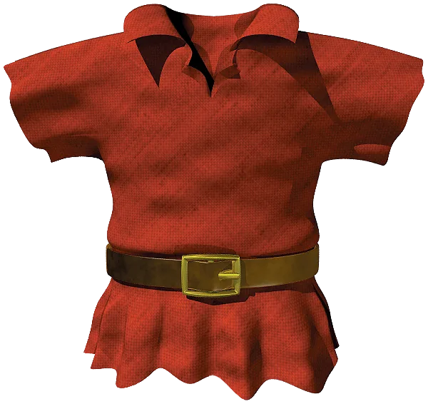The Goron Tunic render from Ocarina of Time, the heat-resistant red tunic required to survive Death Mountain Crater.