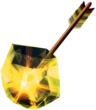 The Light Arrow item render from Ocarina of Time, the weapon Zelda entrusts to Link in the Temple of Time.
