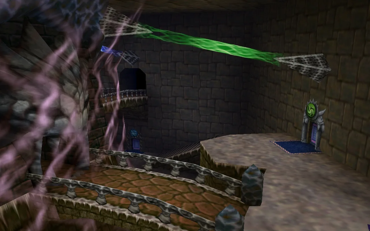 The magical seal around the central spindle inside Ganon's Castle, powered by the six evil barriers.