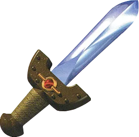 Official render of the Kokiri Sword, the starting weapon in The Legend of Zelda: Ocarina of Time.