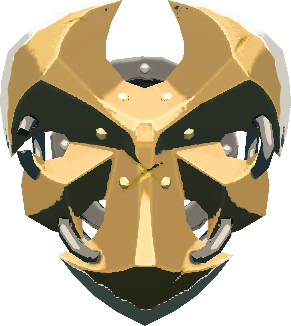 The Savage Lynel Shield model from Tears of the Kingdom, a heavy bladed metal shield with jagged trophy-like spikes ringing its edge.