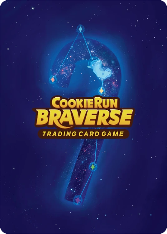 The Mythras Cookie collector card back, in Cookie Run: Braverse style